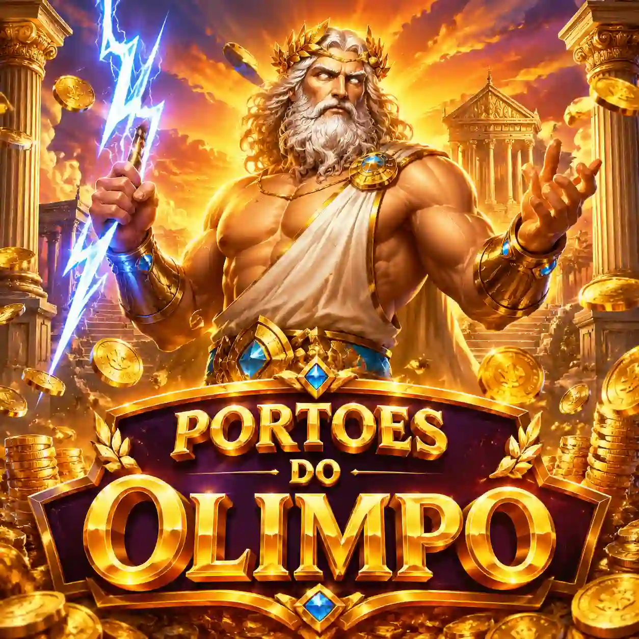 Recurso de multiplicadores caindo do topo da tela no Gates of Olympus