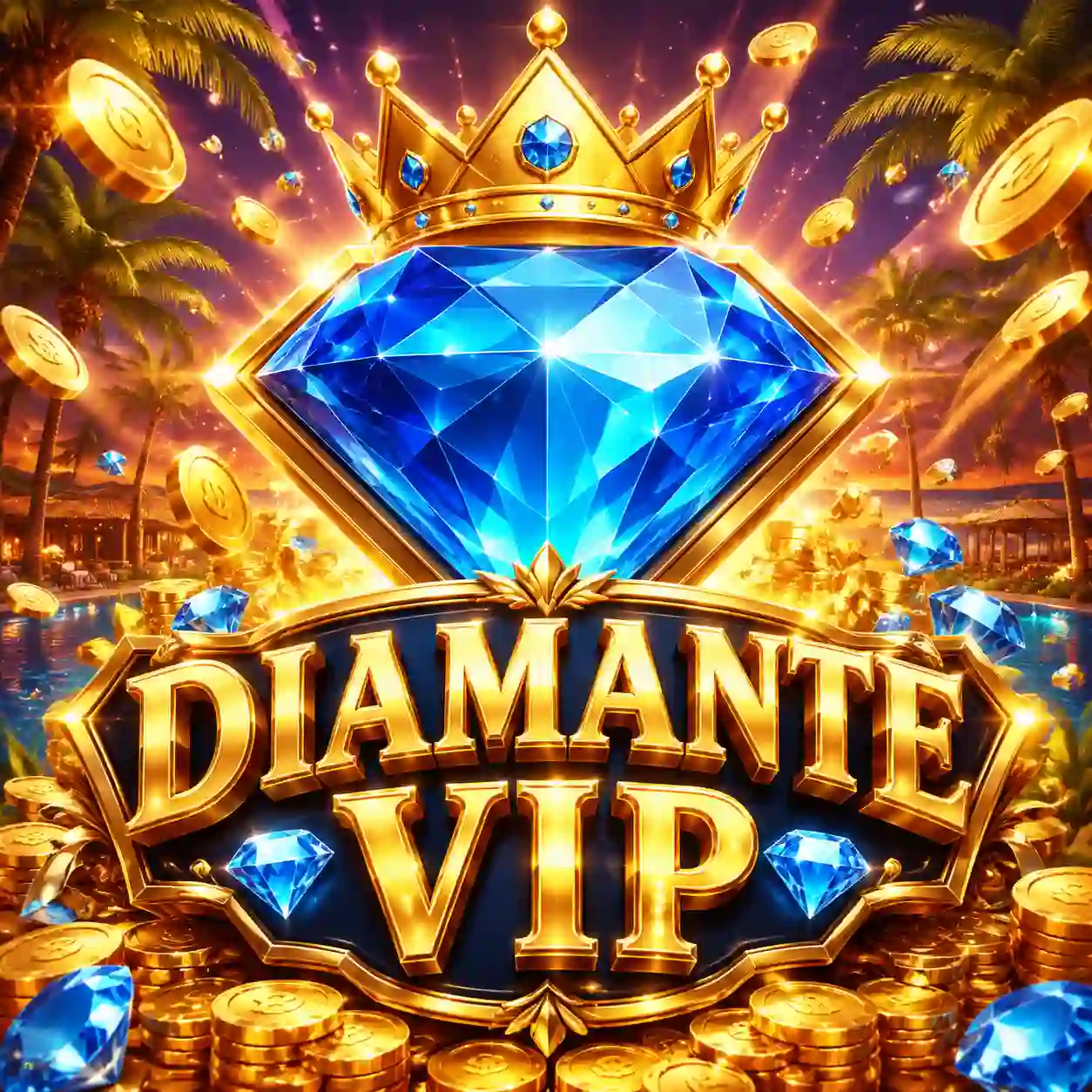 Selo azul representando o nível VIP Diamond