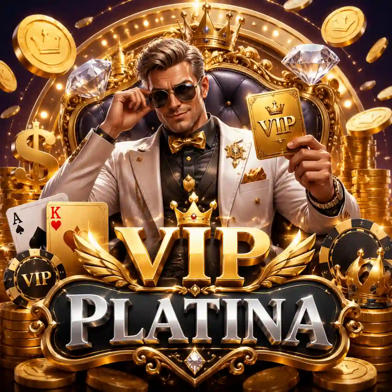 Selo prateado representando o nível VIP Platinum
